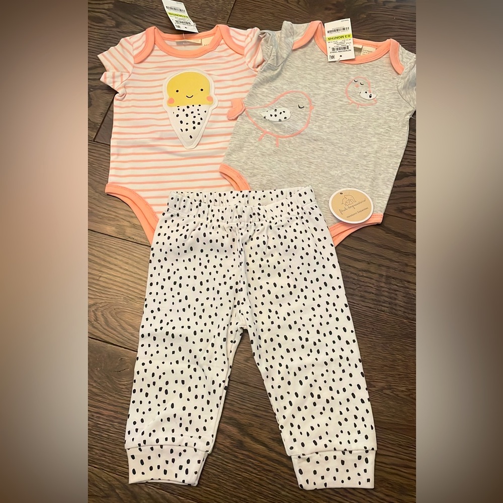 First Impressions 3 piece set  0-3 months NWT